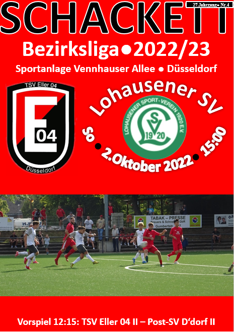 +++Repariert+++ Vorschau auf das Heimspiel gegen den Lohausener SV am kommenden Sonntag, 2.Oktober 2022 - 15.00 Uhr