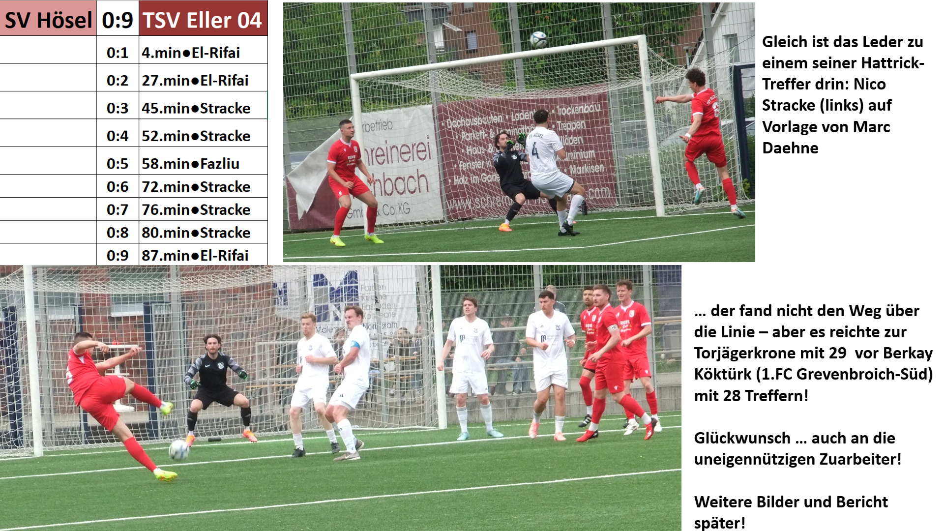 letzter Spieltag: SV Hösel - TSV Eller 04 0:9(0:3)