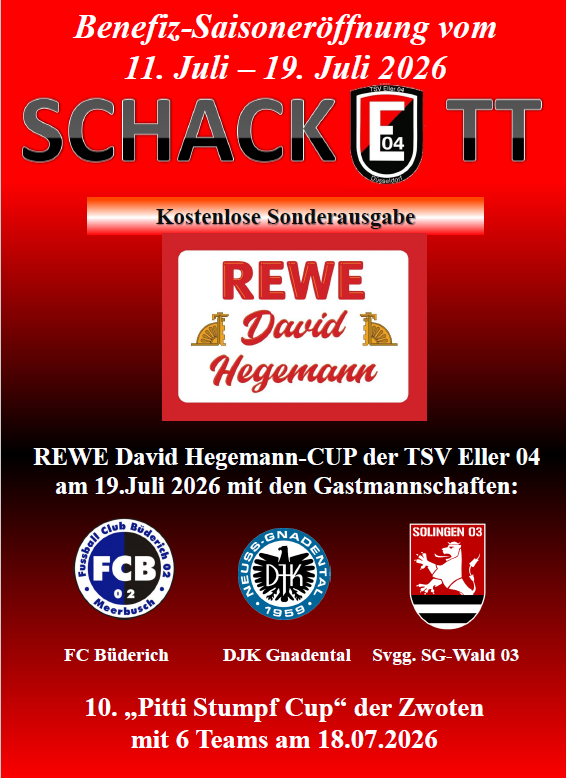 Das Programmheft SCHACKETT zur diesjährigen Saisoneröffnung