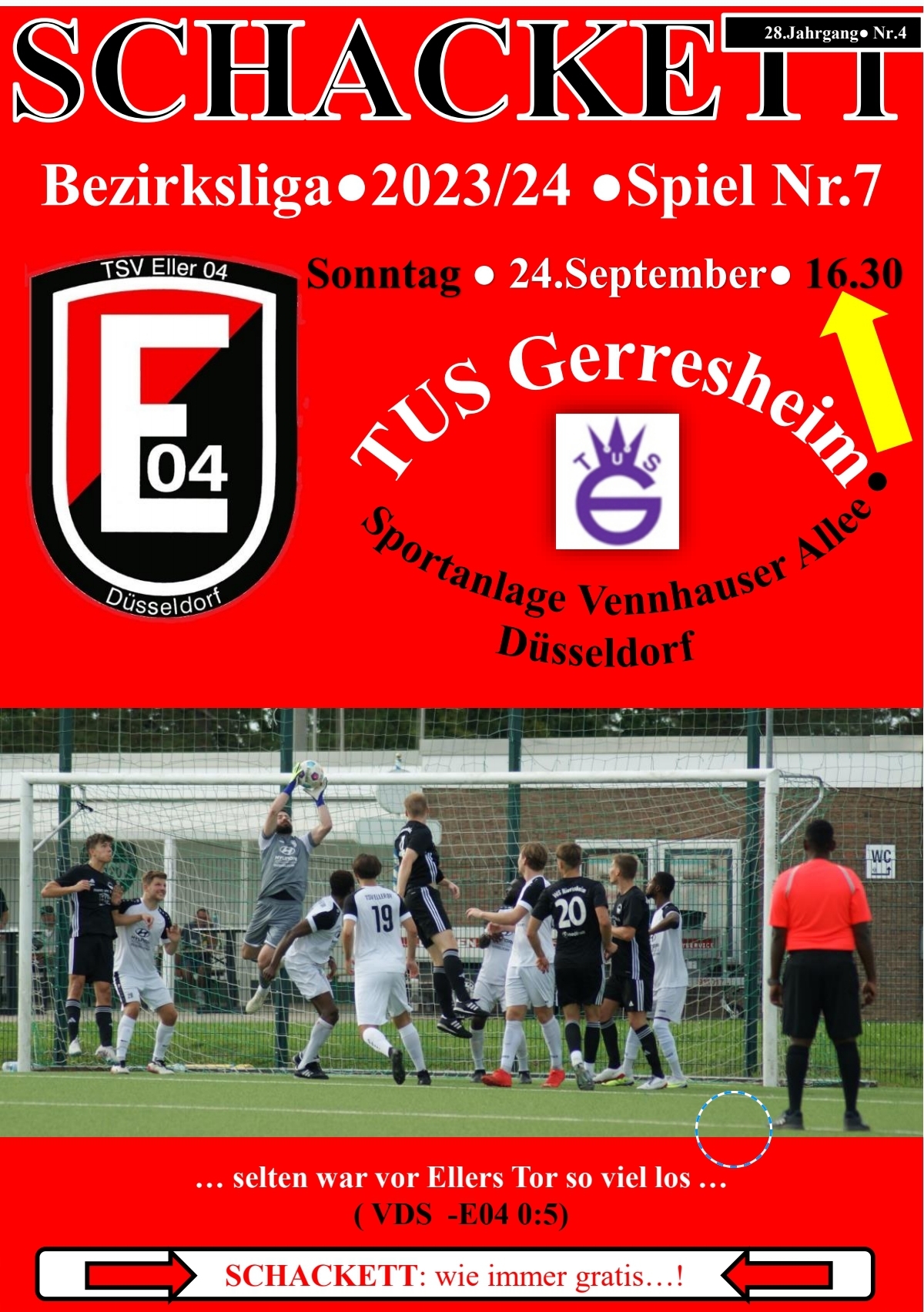 Vorschau auf das Derby gegen TUS Gerresheim am kommenden Sonntag um 16.30 Uhr