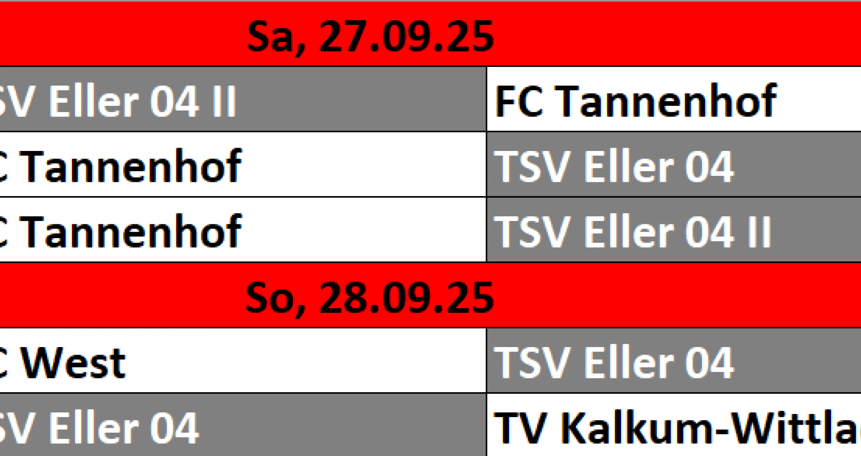 Die Juniorenspiele vom vergangenen Wochenende 27./28.September...
