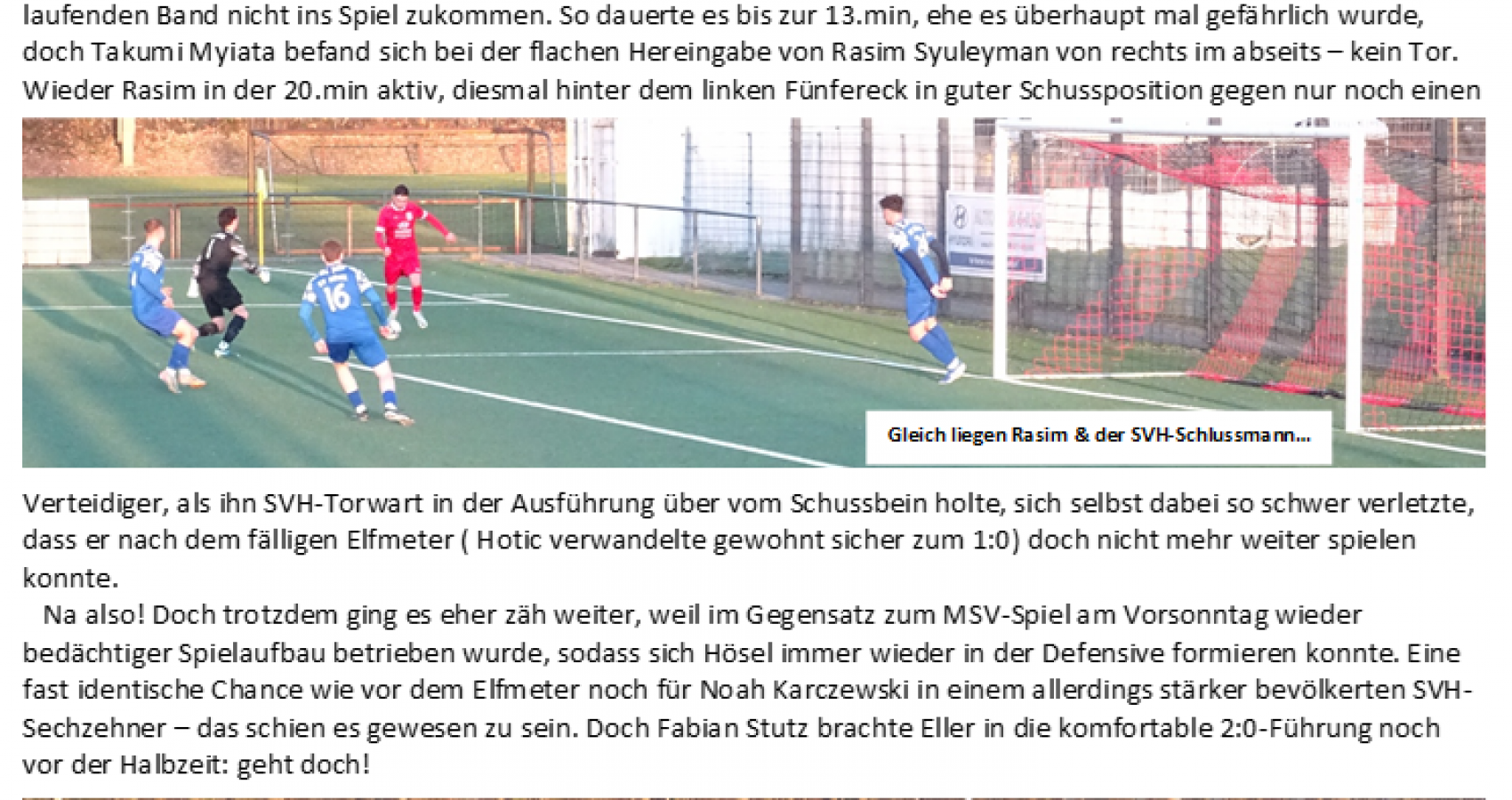 17.Bezirksliga-Spieltag  2025/26: TSV Eller 04 - SV Hösel 4:2(2:1)