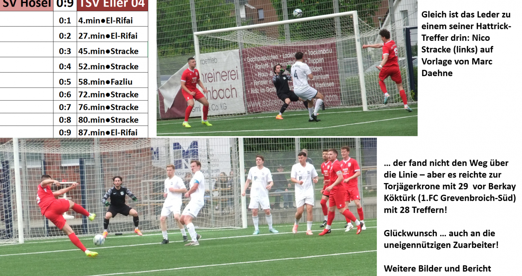 letzter Spieltag: SV Hösel - TSV Eller 04 0:9(0:3)