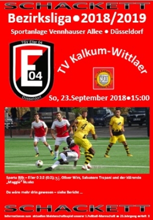 Vorschau zum Heimspiel gegen TV Kalkum-Wittlaer am 23.9.2018