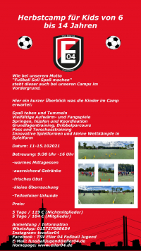 Fußball Herbstcamp bei der TSV Eller 04